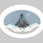 Dečija LED plafonjera PLANE
