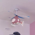 Dečija LED plafonjera HELICOPTER PINK